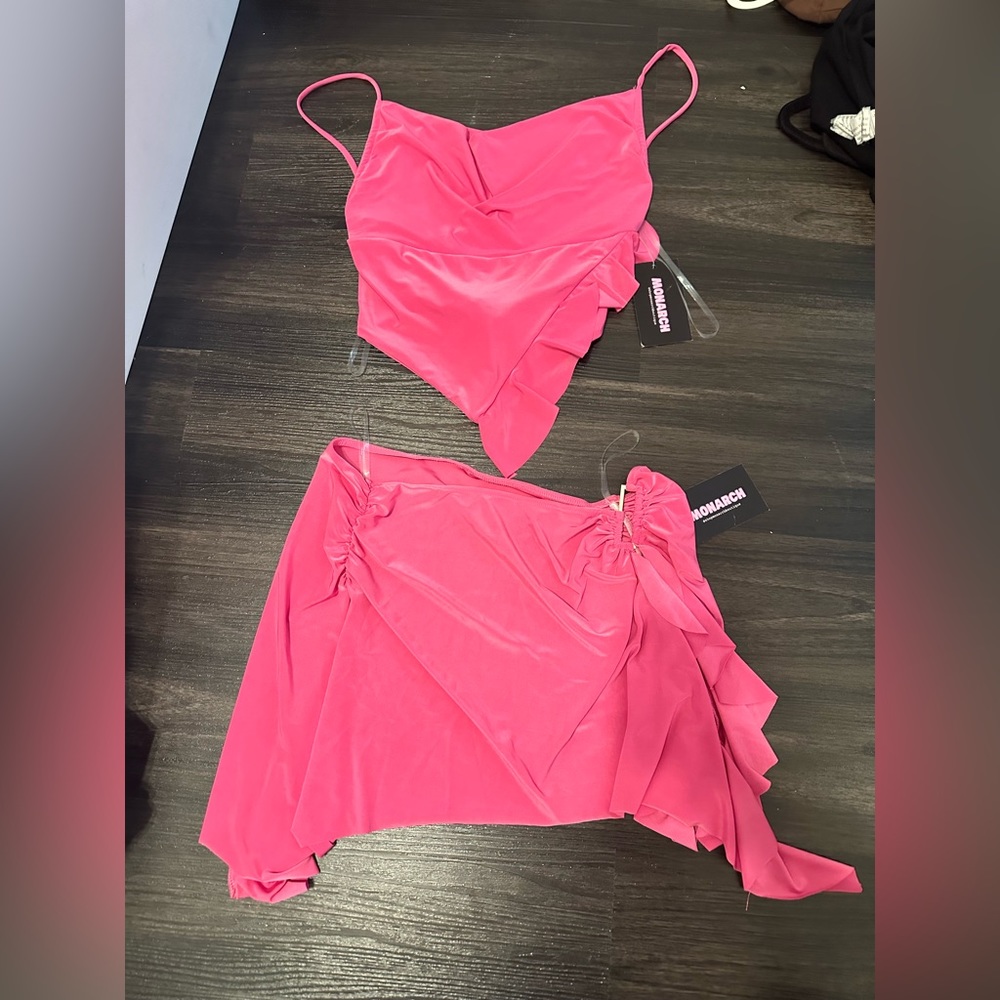 Pink skirt set